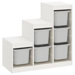 Короб для хранения Ikea Trofast 99x44x94 White/Grey