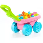 Конструктор Molto 23461 Конструктор в тележке WAGON BLOCKS PINK