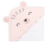 Аксессуар для купания Kikka Boo 31104010059 Prosop cu gluga Bear with me Pink, 90x90 cm