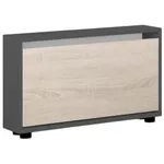 Raft pentru încălțăminte Mobildor-Lux Leo Slim 70x16x47H cm Anthracite/Sonoma