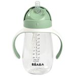 Cană cu pai Beaba B913533 Cana cu pai din Tritan 300 ml Sage Green