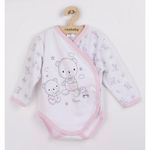 Lenjerie de pat pentru copii New Baby 36710 боди дл/рукав Bears pink 62 (3-6m)