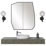 Dulap pentru lavoar Trendy Dulap cuart-negru