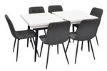 Set masă și scaune Evelin di Costacurta стол DT-433-3B + 6 стульев YTC-080B Dark grey