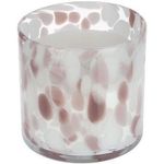 Свеча Promstore 48232 Свеча в стеклянном подсвечнике Цилиндр 10x10cm White Pink