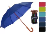Umbrela pentru barbati D134cm monocolora, maner din lemn, 6cul
