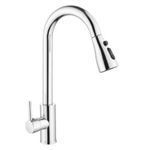 Смеситель кухонный Hydro S Aquafix 15 din inox cu furtun extractibil, cromată (0400312)