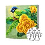 Картина по номерам Art Gallery BJ1207 Mozaic cu diamante 20x20cm Pitigoi si trandafiri