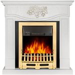 Șemineu electric ArtFlame Auren & Galileo Gold, 950x930x270mm, Alb