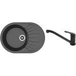 Мойка кухонная со смесителем Dr.Gans Berta 760 + SanDonna F 1066 negru