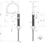Bateria bucătărie Gessi 60014-708 Gessi 316 Copper Brushed PVD