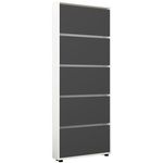 Полка для обуви Mobildor-Lux Leo Slim 100x16x203H cm White/Anthracite