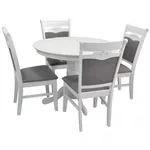 Комплект стол и стулья Evelin di Costacurta стол Capella White + 4 стулa HV-3167 White/Grey