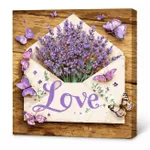 Tablou pe numere Ideyka KHO5175 40x40cm Eco, Lavanda in plic