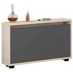 Raft pentru încălțăminte Mobildor-Lux Leo Slim 50x16x47H cm Sonoma/Anthracite