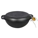 Казан Rishtan Ceramic Uzbec WOK 8L cu capac, fonta