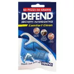 Set ață dentară cu scobitoare DEFEND, 30 bucăți