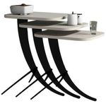 Журнальный столик Trendy Pion, Кремовый, вложенный столик (3 шт.)