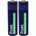 Acumulator Trust TR25584 USB-C Rechargeable Battery AA 1700 mAh, 2 Pack