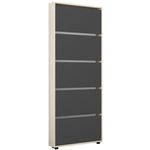 Полка для обуви Mobildor-Lux Leo Slim 50x16x203H cm Sonoma/Anthracite