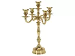 Candelabru de metalic pentru 5 lumanari 39cm, auriu