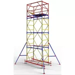 Лестница Lider-Tech 1+1 Turn mobil PSRV, H=3.6m (marimea podinei 2.0x0.75m)