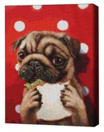 Tablou pe numere BrushMe DBS1208FC Mozaic cu diamante 40x50сm (fără cutie) Cățeluș fericit, Lucia Heffernan