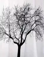 Занавеска для ванной Bisk 04440 TXT TREE arbore negru180x200
