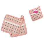 Accesoriu pentru bucătărie Andrea Fontebasso 48891 Набор прихваток Ortigia Rosa 2шт, 18cmx18cm, 100% х/б