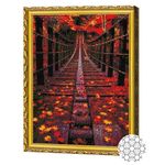 Tablou pe numere Art Gallery GA79755 Mozaic cu diamante 40x50cm Frunze rosii