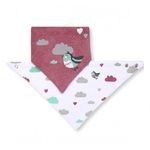 Baveta-esarfa din bumbac Babyono (2 buc) Bird