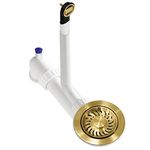 Sifon pentru chiuvetă bucătărie Helika-AquaSanita AQF-001V-G Gold