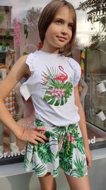 .Tricou print flamingo