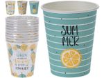 Набор стаканов бумажных EH Summer lemon 10шт, 250ml, 3 цв