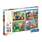 Puzzle Clementoni Puzzle 4în 1 Noli Busy at Work (21741)