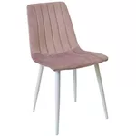 Scaun Deco DC-90P N25 Catifea Pudra+White Legs