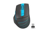 Wireless Mouse A4Tech FG30S Silent, 1000-2000 dpi, 6 buttons, Ergonomic, 1xAA, Grey/Blue
