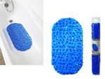 Коврик для ванны овал 36X69cm Tendance Bubbles голубой, PVC