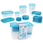 Container alimentare Excellent Houseware 52617 Set recipiente cu capac EH 50 bucati, plastic