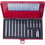 Set de tubulare, bite, duze King Tony 1015MQ вставки (биты) HEX 6 гран. 10мм, 4-12мм, 15 пр.