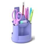 Подставка-органайзер Erich Krause 53232, set de birou, 8 elemente, violet