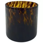 Свеча H&S 48219 Подсвечник стеклянный Цилиндр 10x10cm Brown Dots