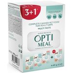 Hrană pentru animale de companie Optimeal 24231131 pouch Super Premium pentru pisici adulte, sortiment, 3+1/85 g (8 buc. în cutie)
