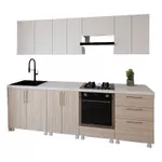 Мебель для кухни Smartex (30153) K4 260сm Alb+Stejar Deschis