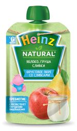 Пюре Heinz Яблоко, груша, сливки 90г (6 месяцев)