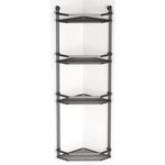 Полка для ванной Teknotel ES059n Raft 4 niveluri 20x27x76cm, metal negru