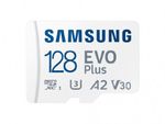 128GB MicroSD (Class 10) UHS-I (U3)+SD adapter, Samsung EVO Plus 