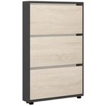 Полка для обуви Mobildor-Lux Leo Slim 100x16x125H cm Anthracite/Sonoma