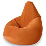 Кресло-мешок BeanBag BM5843, Кресло Груша из велюра Standart, с двойным чехлом, XL, Оранжевый