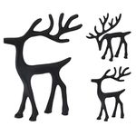 Декор Promstore 16302 Statueta Cerb 13x17cm, negru, metal